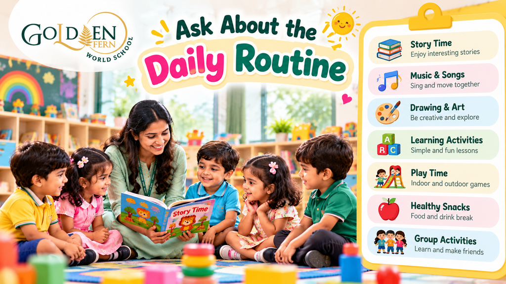 Pre-primary school daily routine for children