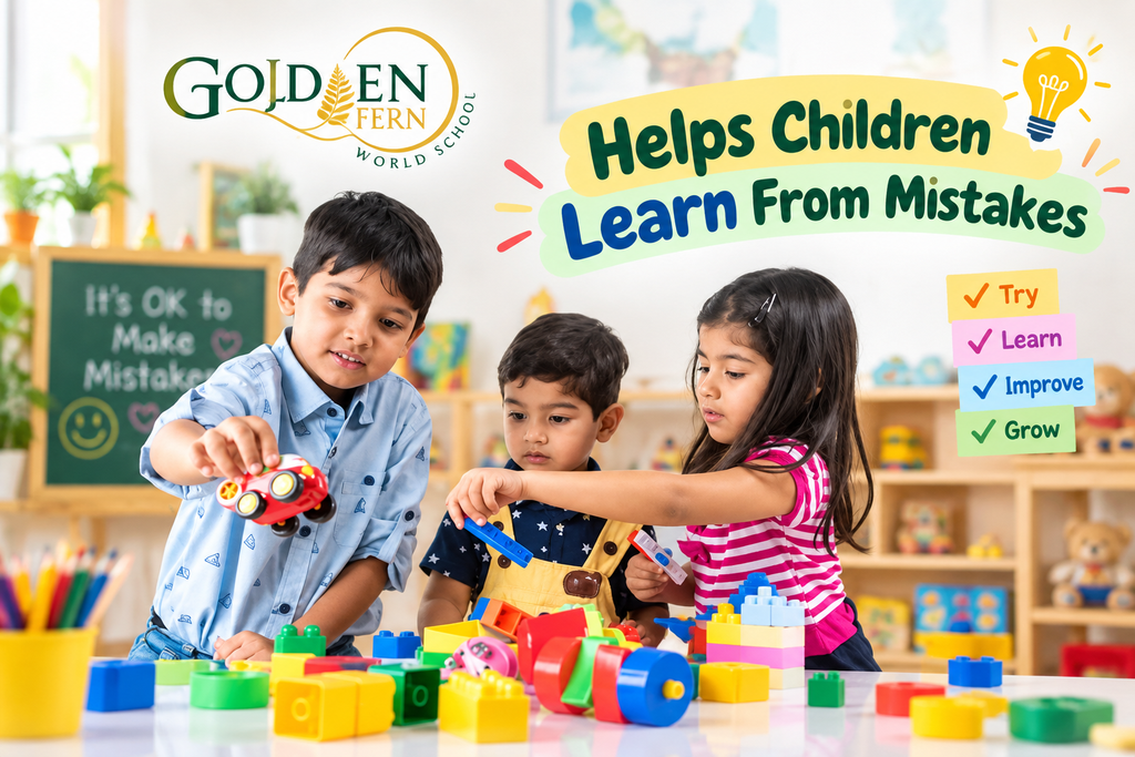 Children learning from mistakes through play and creative activities in a supportive classroom