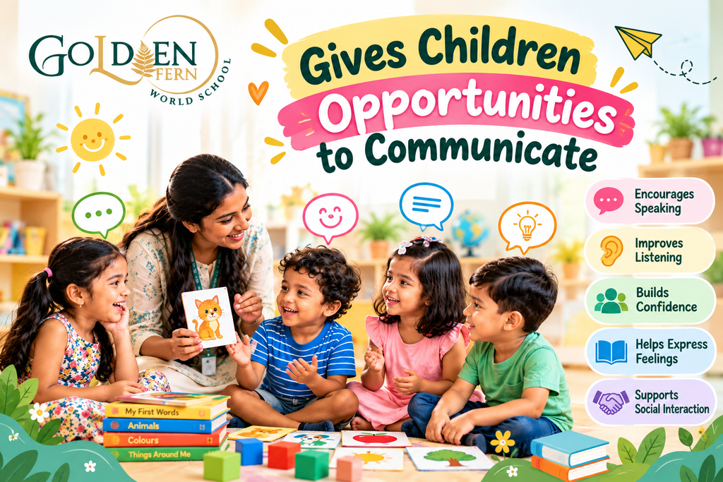 Children communicating and learning together at Golden Fern World School