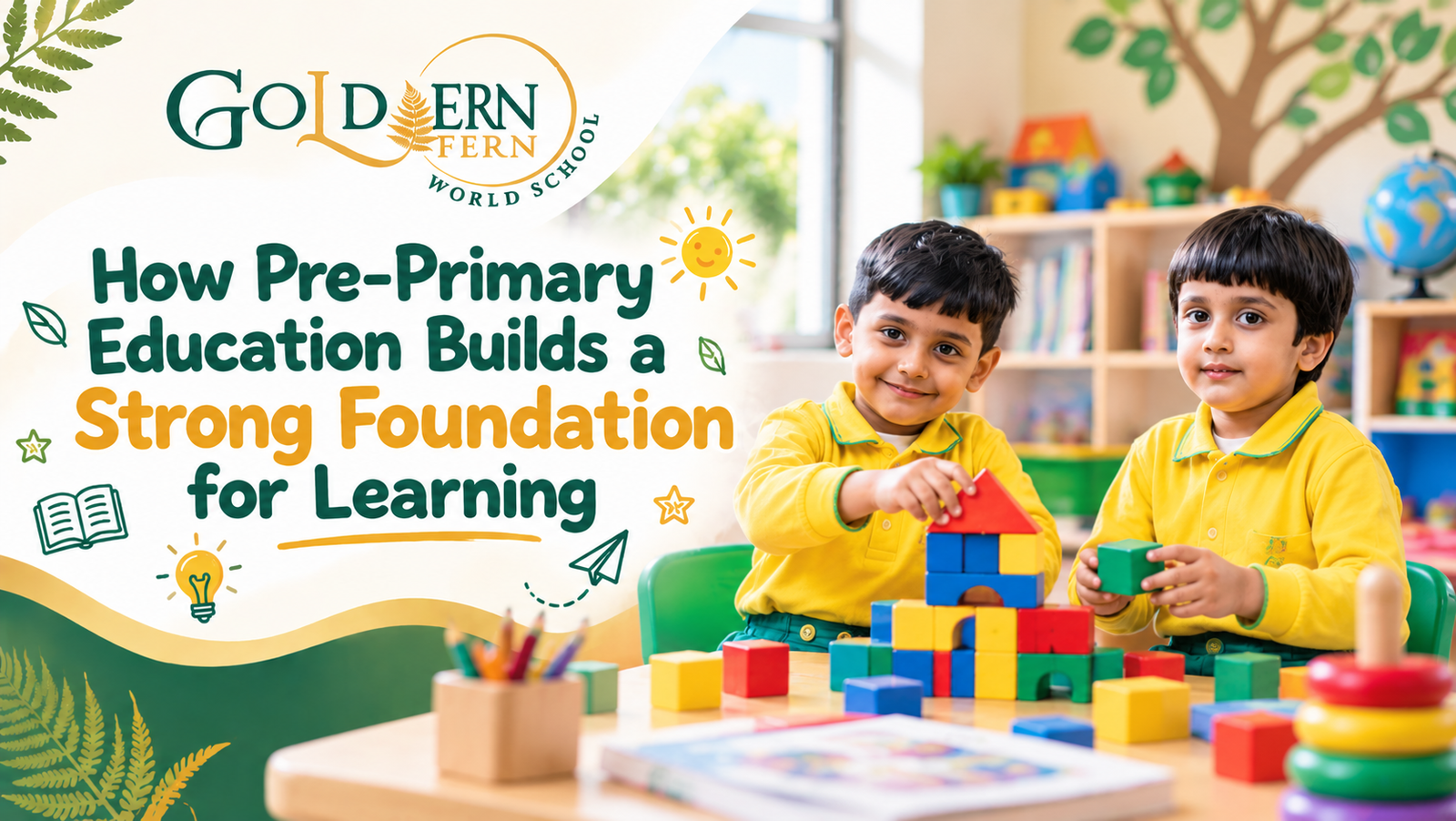 Children learning through play in pre-primary education
